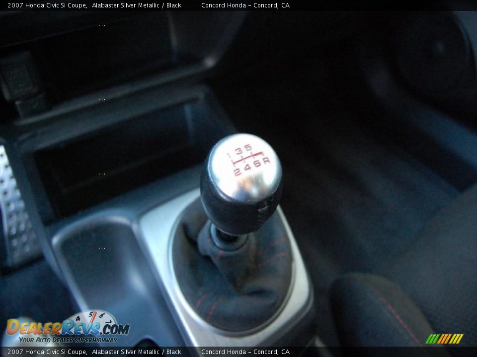 2007 Honda Civic Si Coupe Alabaster Silver Metallic / Black Photo #21