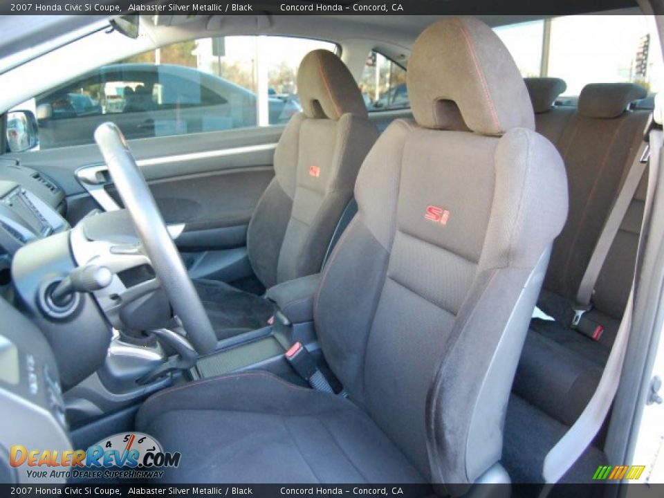 2007 Honda Civic Si Coupe Alabaster Silver Metallic / Black Photo #22