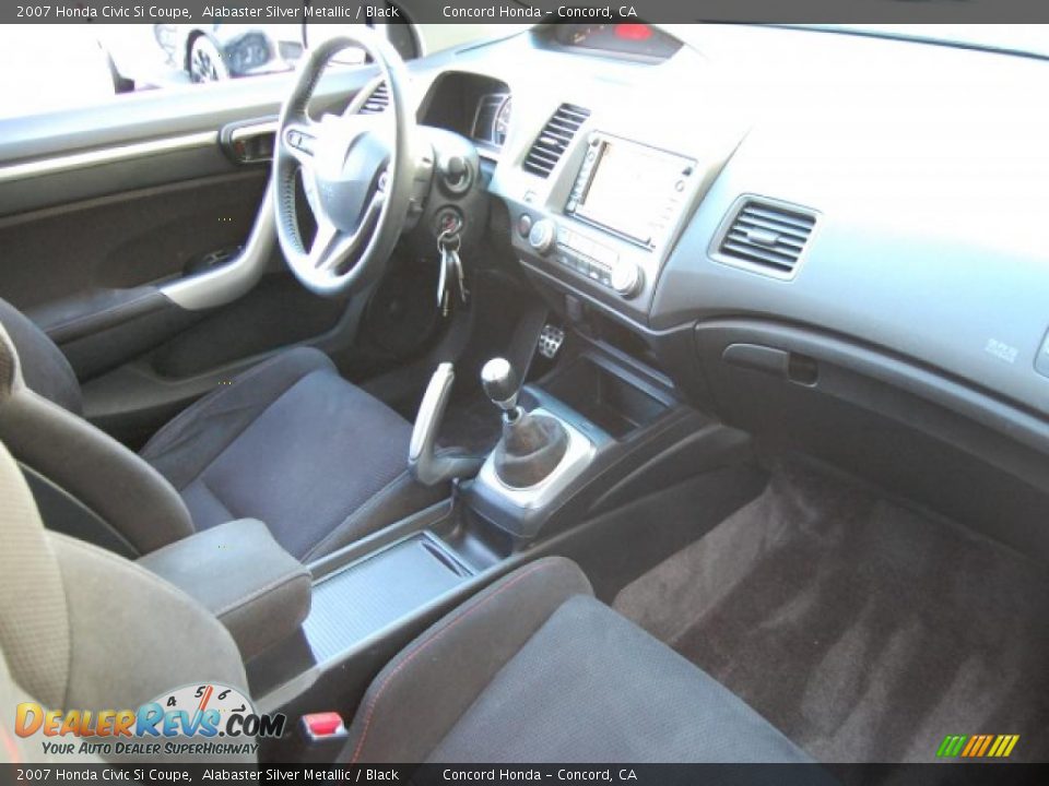 2007 Honda Civic Si Coupe Alabaster Silver Metallic / Black Photo #23