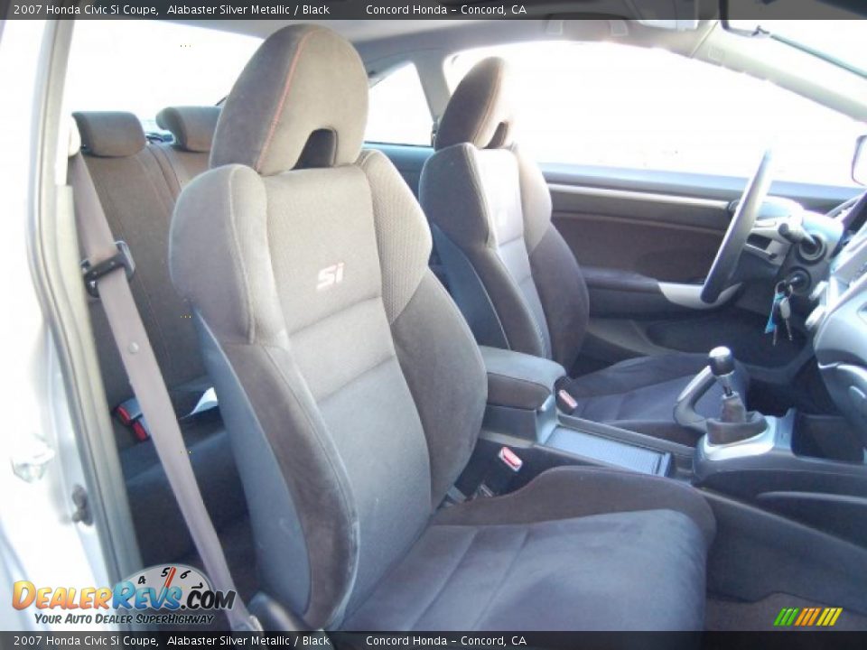 2007 Honda Civic Si Coupe Alabaster Silver Metallic / Black Photo #26