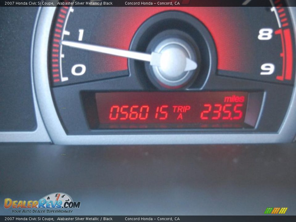 2007 Honda Civic Si Coupe Alabaster Silver Metallic / Black Photo #27