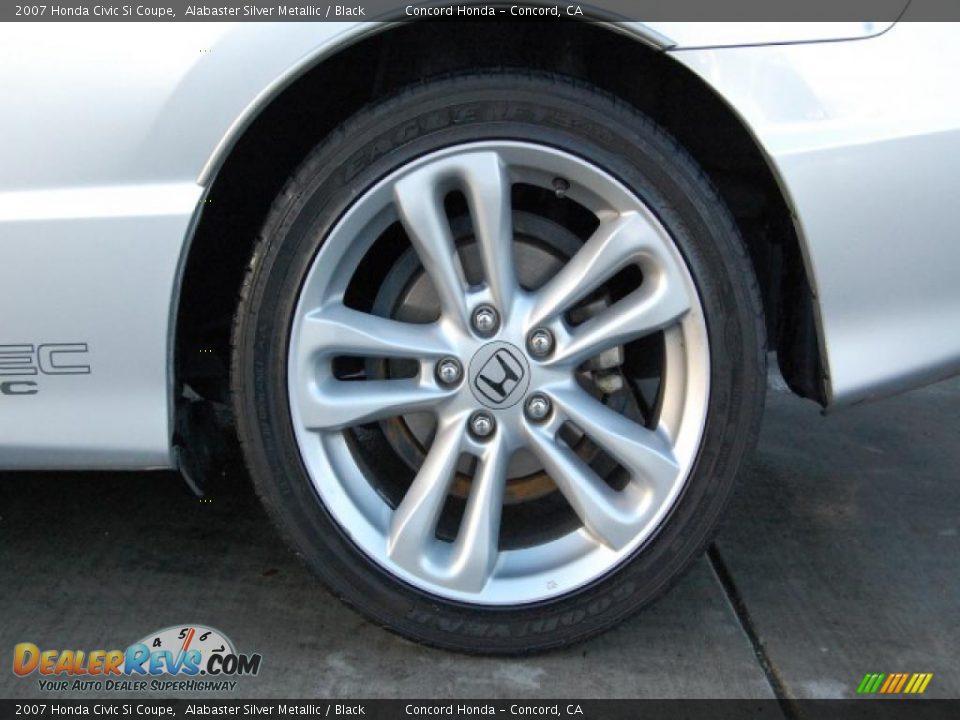 2007 Honda Civic Si Coupe Alabaster Silver Metallic / Black Photo #30