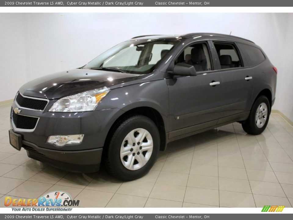 2009 Chevrolet Traverse LS AWD Cyber Gray Metallic / Dark Gray/Light Gray Photo #3