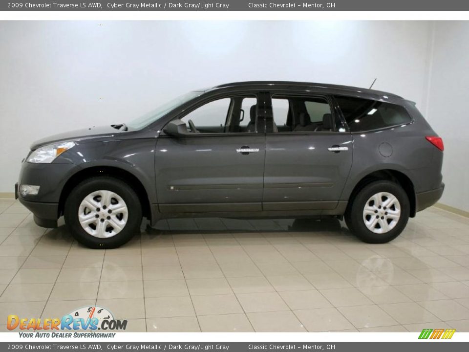 2009 Chevrolet Traverse LS AWD Cyber Gray Metallic / Dark Gray/Light Gray Photo #4