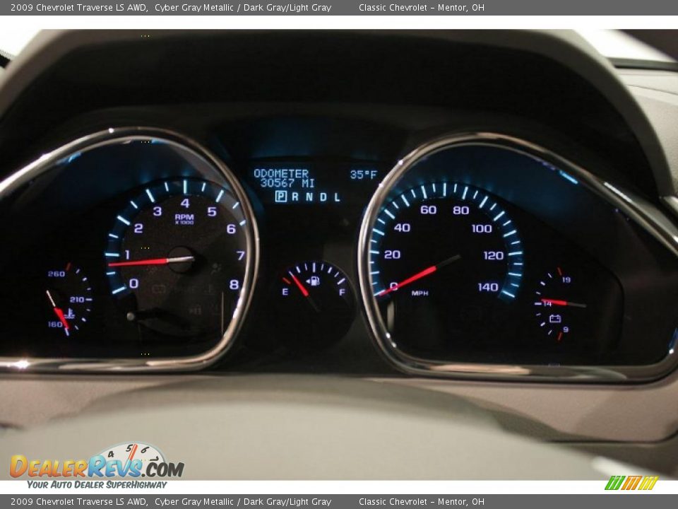 2009 Chevrolet Traverse LS AWD Cyber Gray Metallic / Dark Gray/Light Gray Photo #13