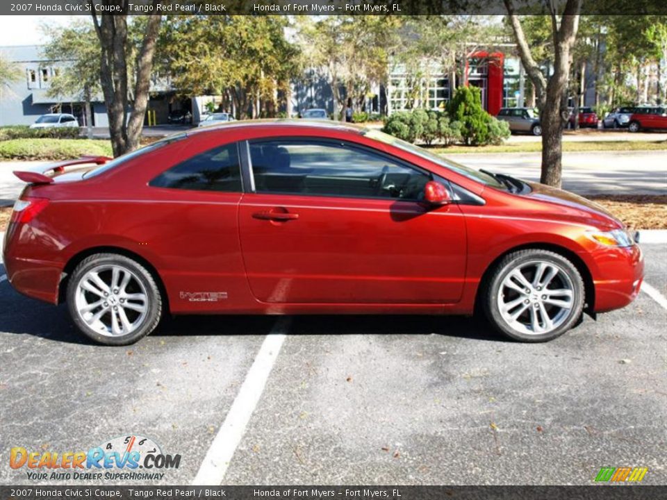 2007 Honda Civic Si Coupe Tango Red Pearl / Black Photo #2