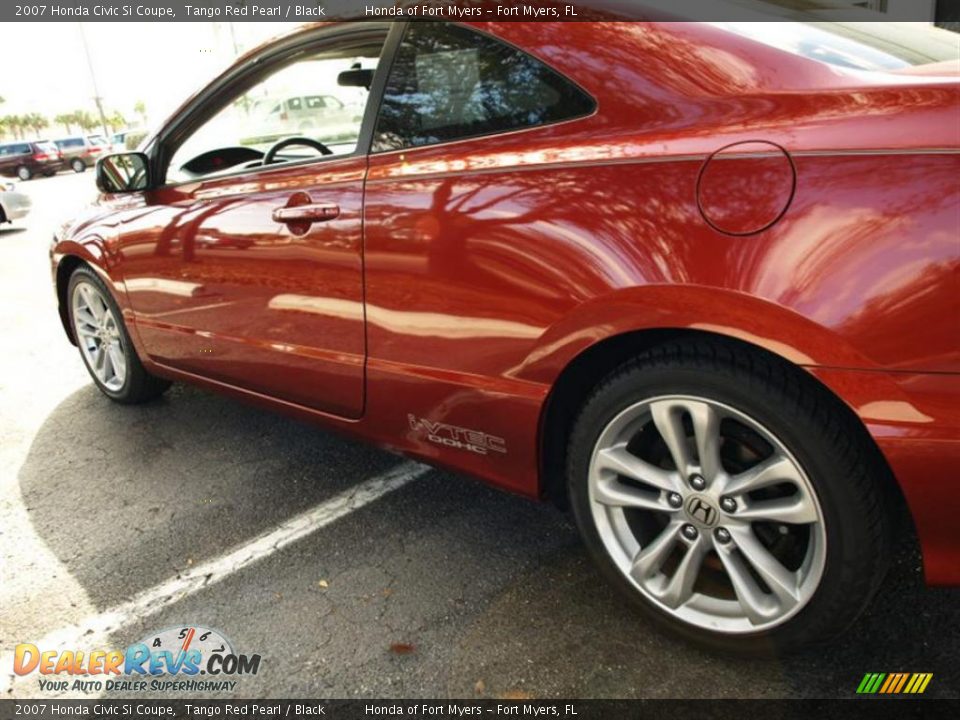 2007 Honda Civic Si Coupe Tango Red Pearl / Black Photo #6