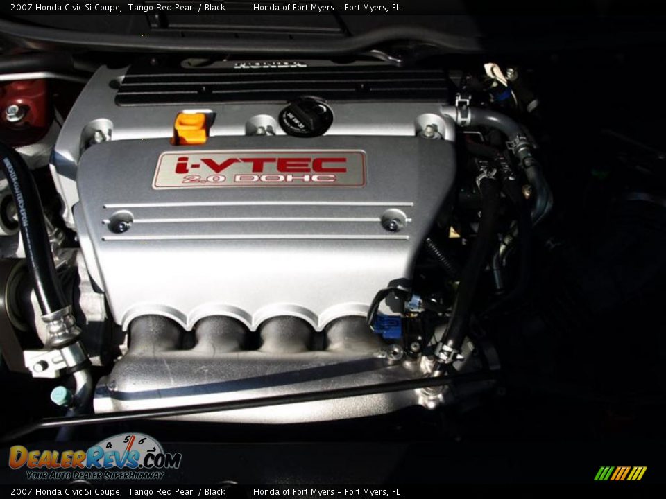 2007 Honda Civic Si Coupe Tango Red Pearl / Black Photo #8