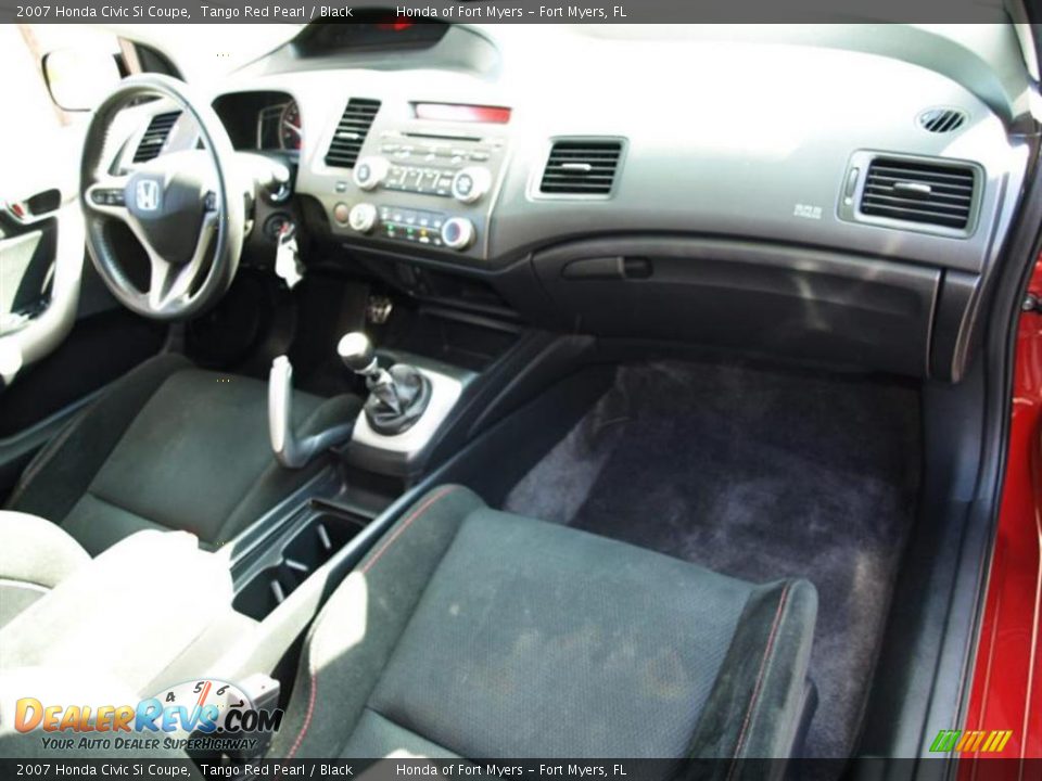2007 Honda Civic Si Coupe Tango Red Pearl / Black Photo #9