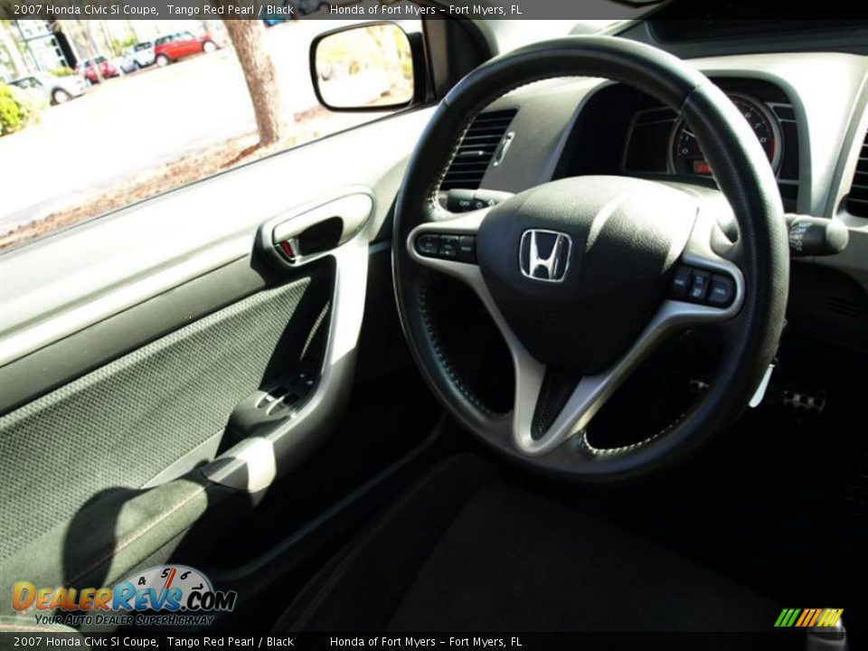 2007 Honda Civic Si Coupe Tango Red Pearl / Black Photo #10