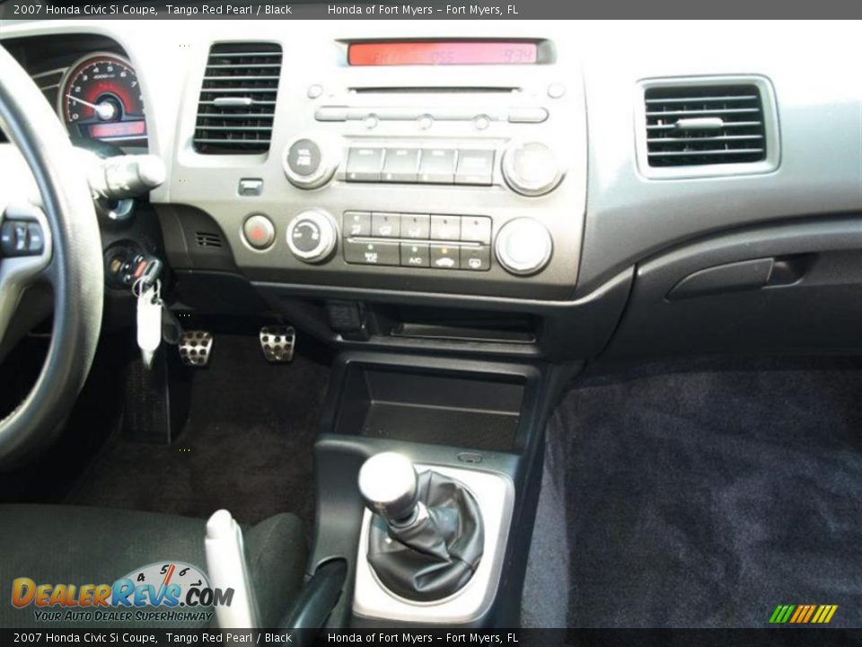 2007 Honda Civic Si Coupe Tango Red Pearl / Black Photo #11