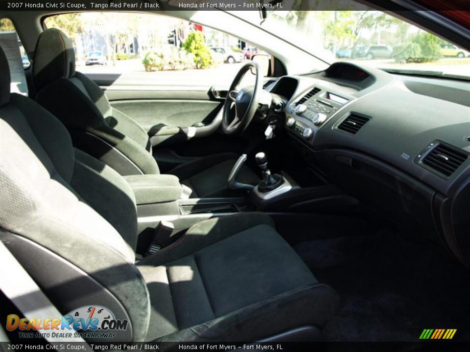 2007 Honda Civic Si Coupe Tango Red Pearl / Black Photo #13