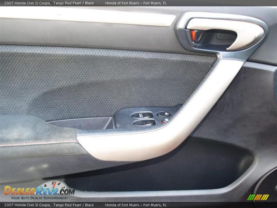 2007 Honda Civic Si Coupe Tango Red Pearl / Black Photo #14