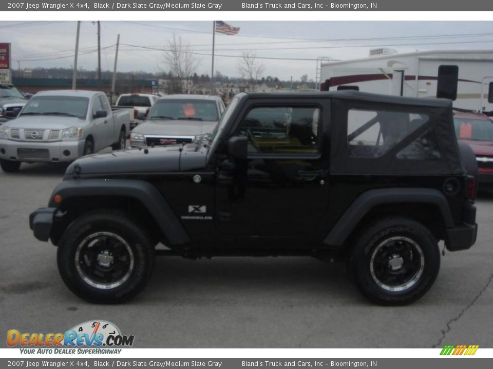2007 Jeep Wrangler X 4x4 Black / Dark Slate Gray/Medium Slate Gray Photo #2