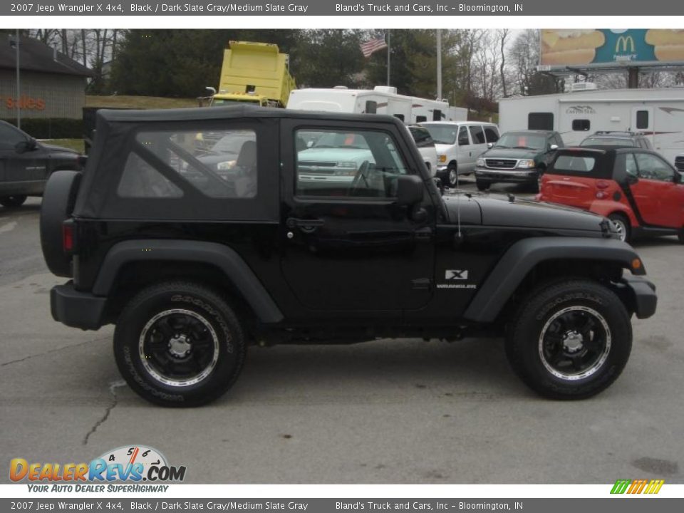 2007 Jeep Wrangler X 4x4 Black / Dark Slate Gray/Medium Slate Gray Photo #5