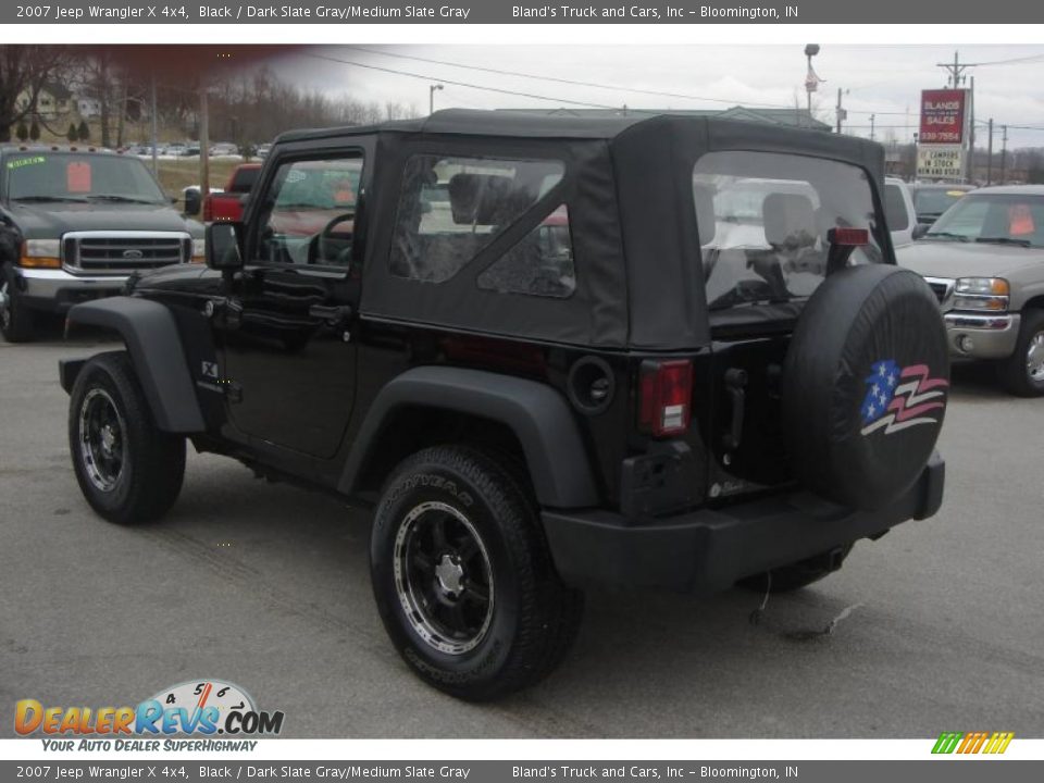 2007 Jeep Wrangler X 4x4 Black / Dark Slate Gray/Medium Slate Gray Photo #33