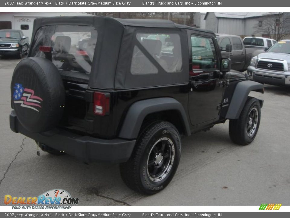 2007 Jeep Wrangler X 4x4 Black / Dark Slate Gray/Medium Slate Gray Photo #34