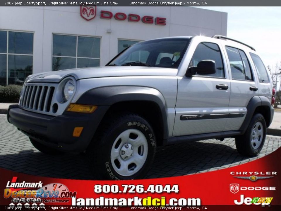 2007 Jeep Liberty Sport Bright Silver Metallic / Medium Slate Gray Photo #1