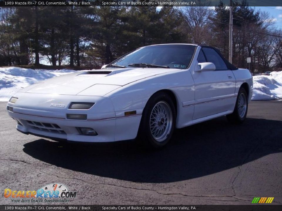 1989 Mazda RX-7 GXL Convertible White / Black Photo #3