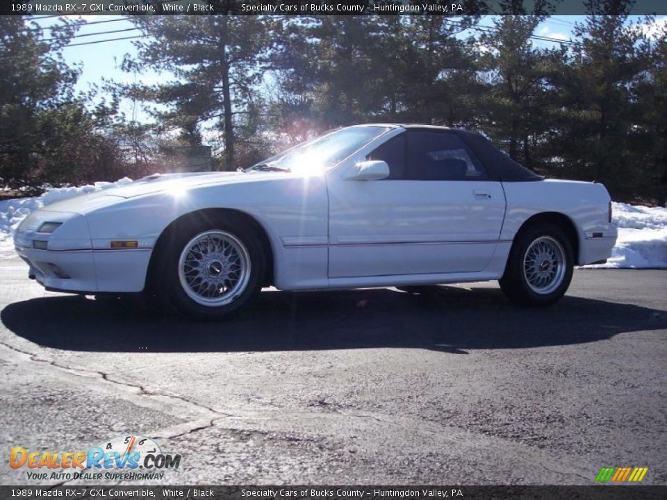 1989 Mazda RX-7 GXL Convertible White / Black Photo #5