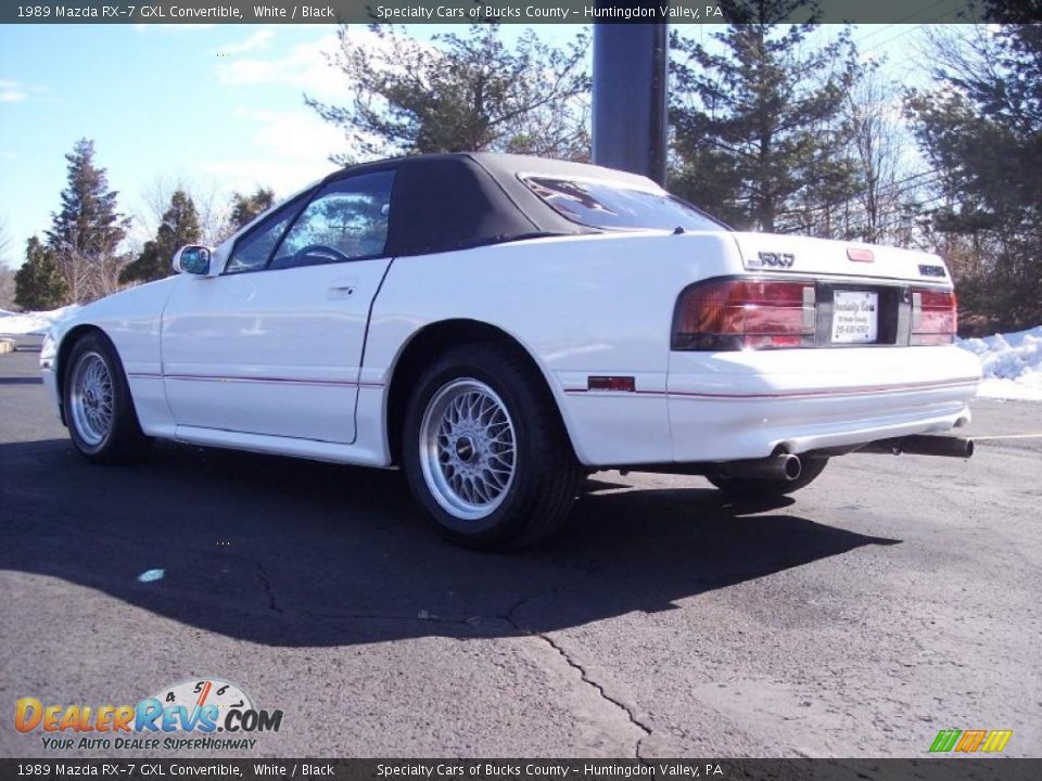 1989 Mazda RX-7 GXL Convertible White / Black Photo #7