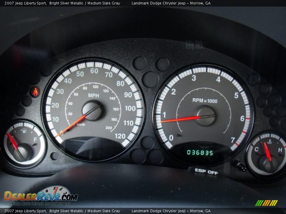 2007 Jeep Liberty Sport Bright Silver Metallic / Medium Slate Gray Photo #23