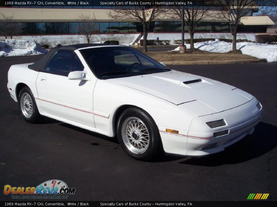 1989 Mazda RX-7 GXL Convertible White / Black Photo #10