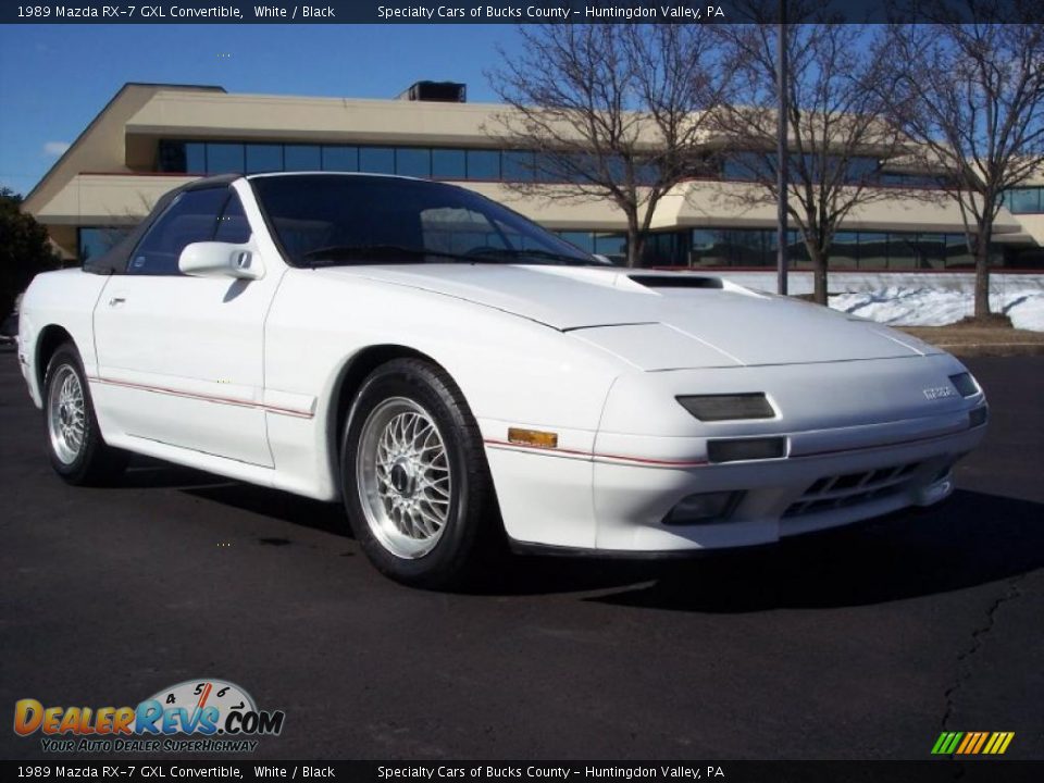 1989 Mazda RX-7 GXL Convertible White / Black Photo #11