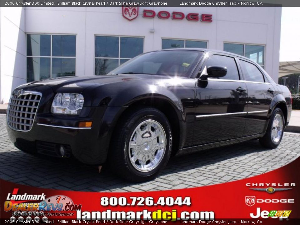 2006 Chrysler 300 Limited Brilliant Black Crystal Pearl / Dark Slate Gray/Light Graystone Photo #1