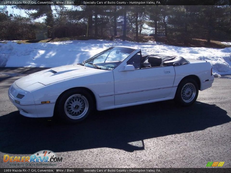 1989 Mazda RX-7 GXL Convertible White / Black Photo #20