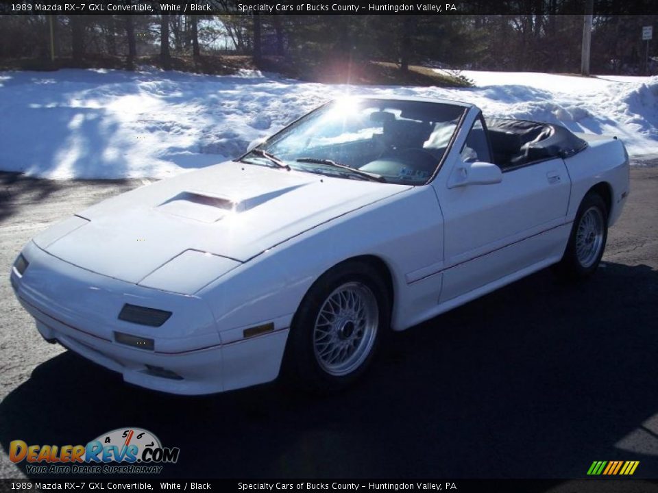 1989 Mazda RX-7 GXL Convertible White / Black Photo #21