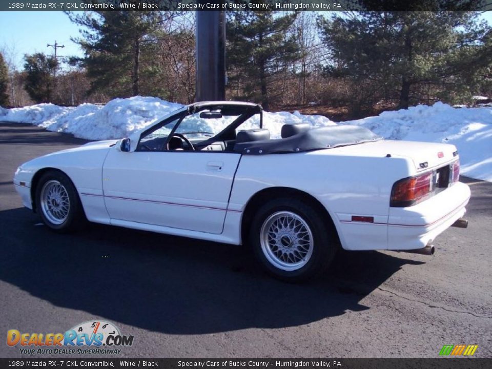 1989 Mazda RX-7 GXL Convertible White / Black Photo #22