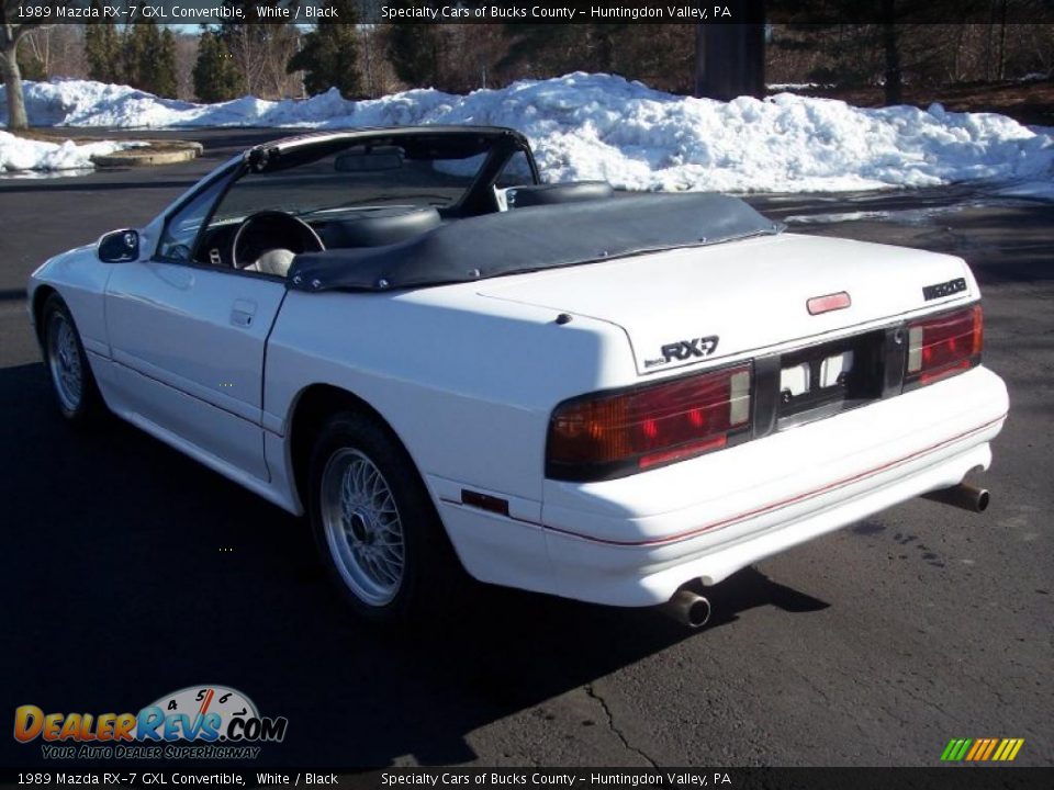 1989 Mazda RX-7 GXL Convertible White / Black Photo #23