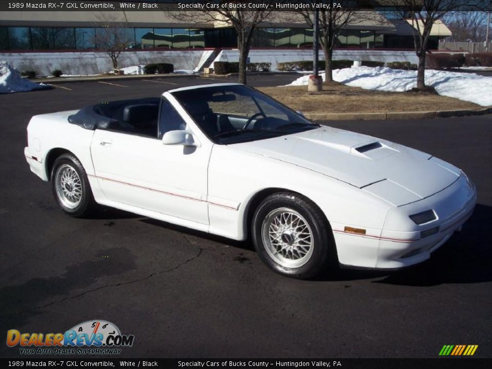 1989 Mazda RX-7 GXL Convertible White / Black Photo #25