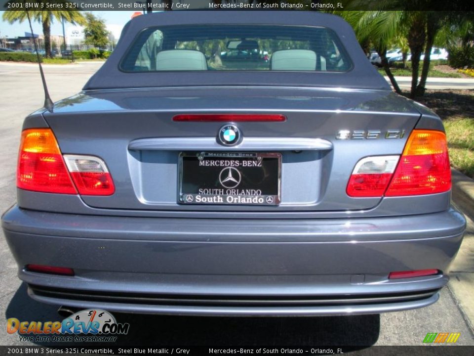 2001 BMW 3 Series 325i Convertible Steel Blue Metallic / Grey Photo #7