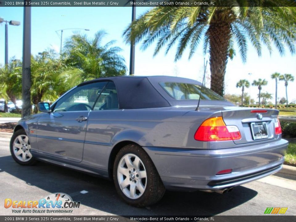 2001 BMW 3 Series 325i Convertible Steel Blue Metallic / Grey Photo #8