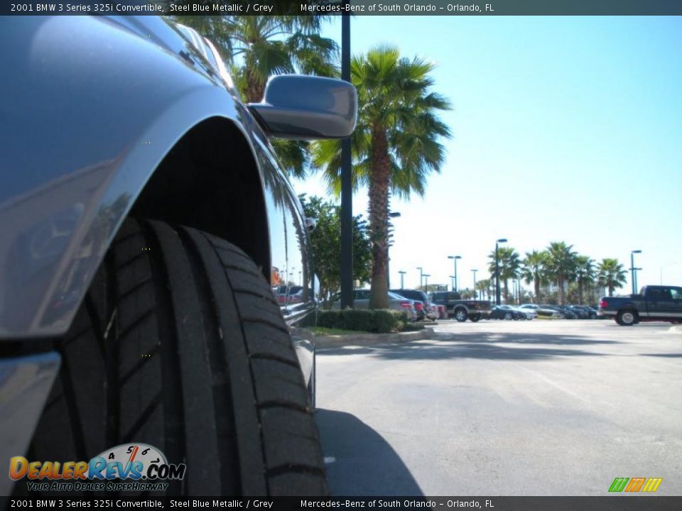 2001 BMW 3 Series 325i Convertible Steel Blue Metallic / Grey Photo #15