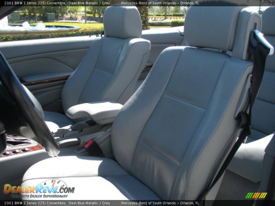 2001 BMW 3 Series 325i Convertible Steel Blue Metallic / Grey Photo #17