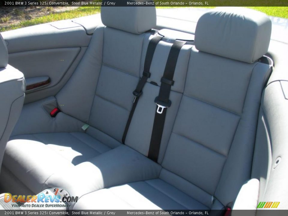 2001 BMW 3 Series 325i Convertible Steel Blue Metallic / Grey Photo #18