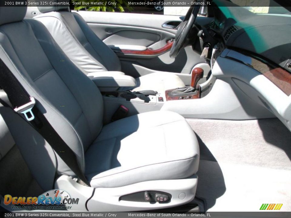 2001 BMW 3 Series 325i Convertible Steel Blue Metallic / Grey Photo #19
