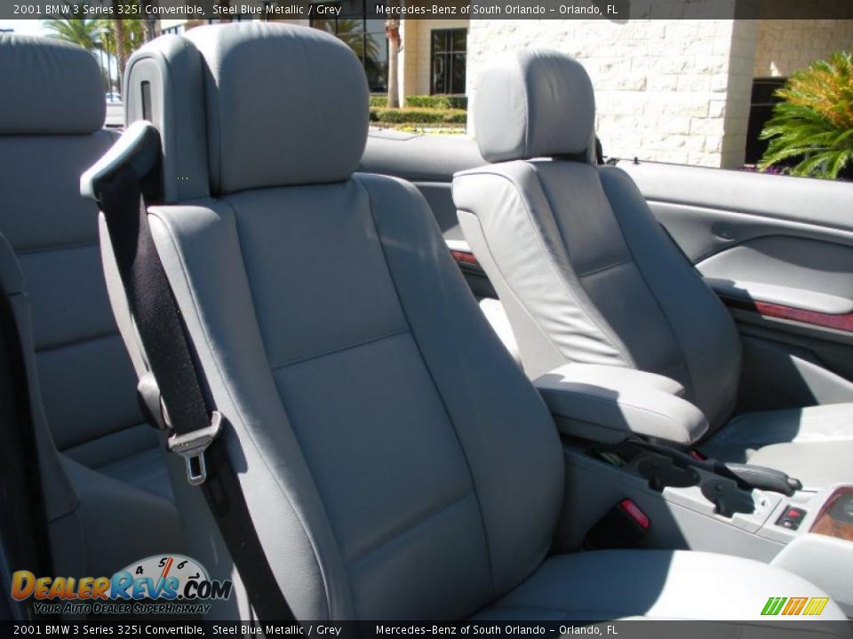2001 BMW 3 Series 325i Convertible Steel Blue Metallic / Grey Photo #20