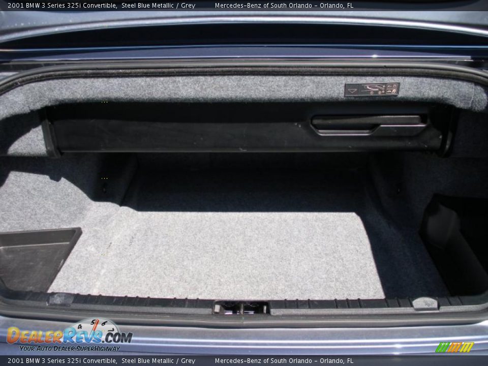 2001 BMW 3 Series 325i Convertible Steel Blue Metallic / Grey Photo #28