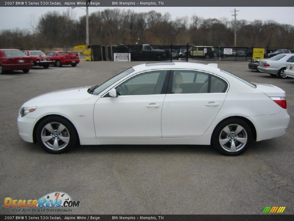 2007 BMW 5 Series 530i Sedan Alpine White / Beige Photo #2