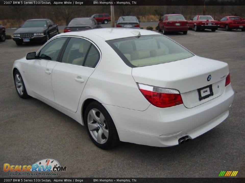 2007 BMW 5 Series 530i Sedan Alpine White / Beige Photo #3