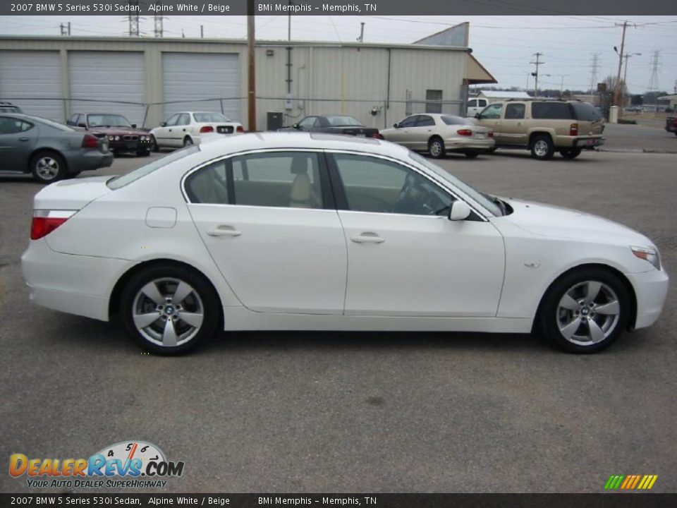 2007 BMW 5 Series 530i Sedan Alpine White / Beige Photo #6