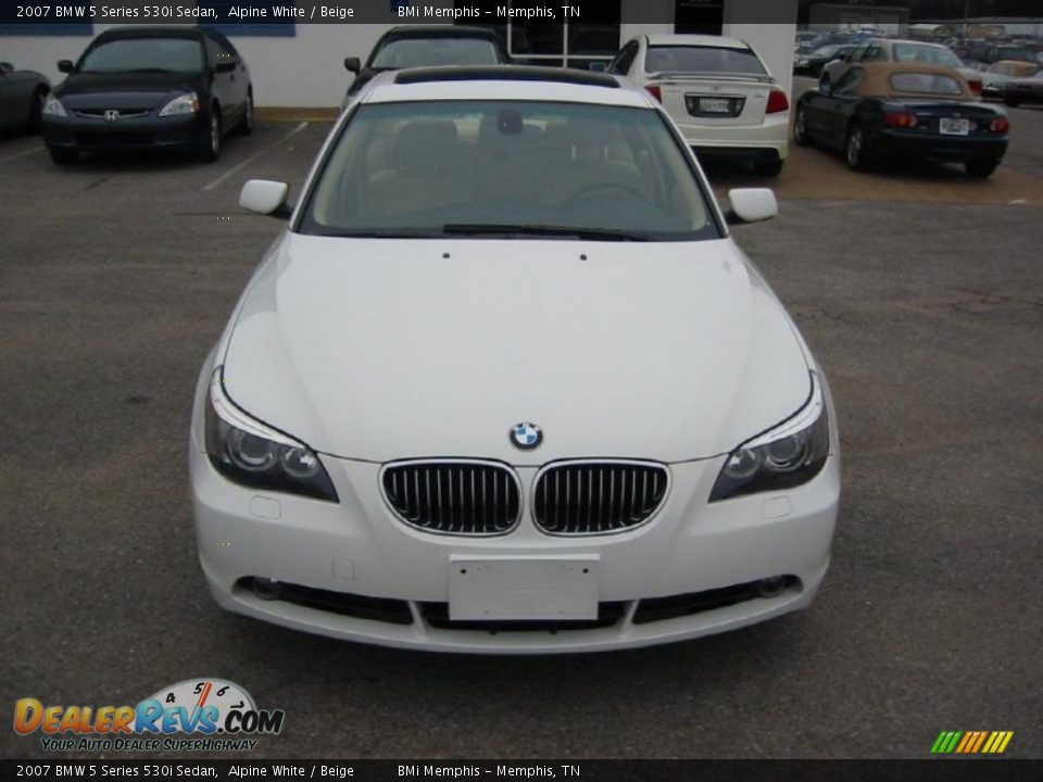 2007 BMW 5 Series 530i Sedan Alpine White / Beige Photo #8