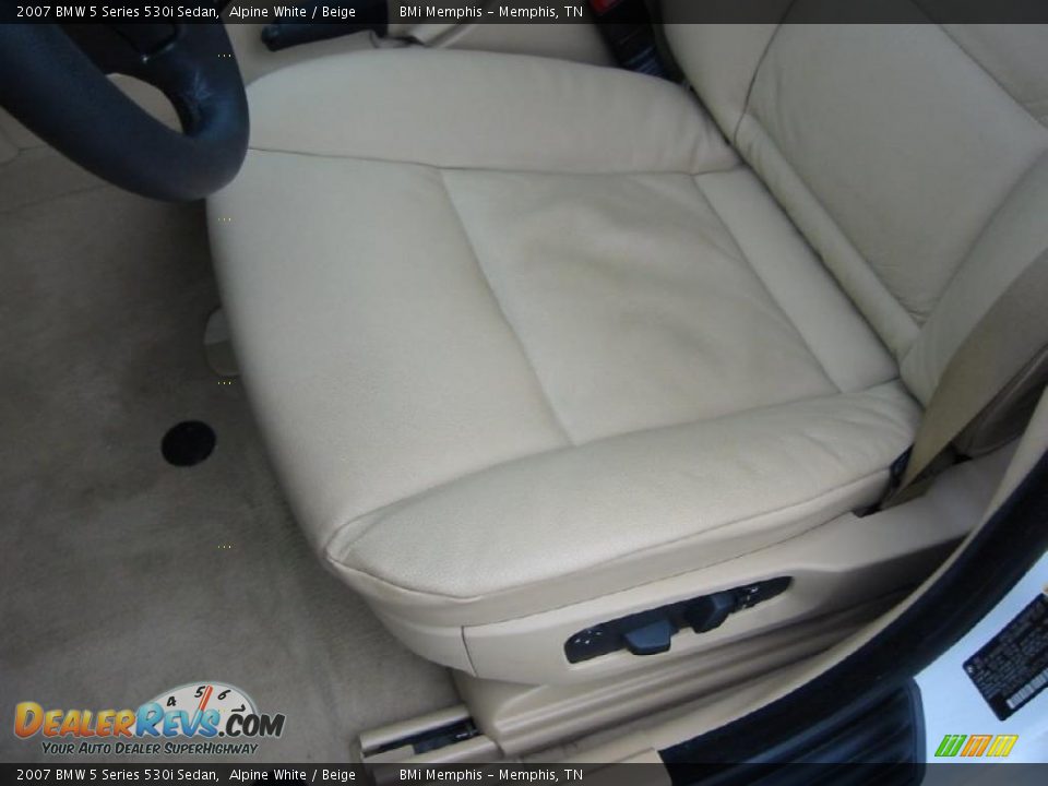 2007 BMW 5 Series 530i Sedan Alpine White / Beige Photo #10