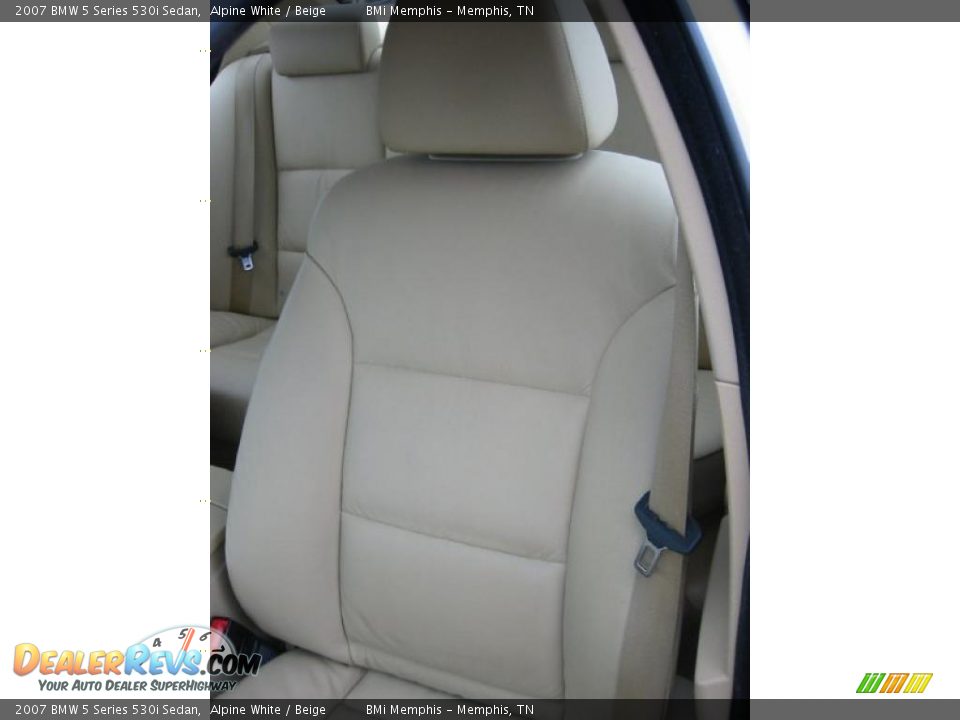 2007 BMW 5 Series 530i Sedan Alpine White / Beige Photo #11