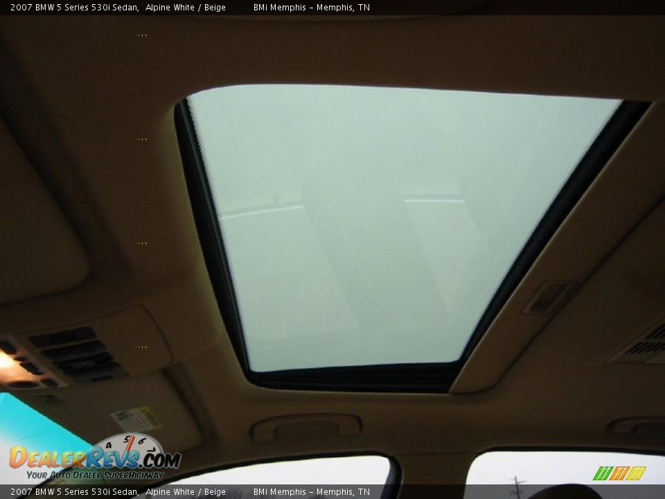 2007 BMW 5 Series 530i Sedan Alpine White / Beige Photo #17