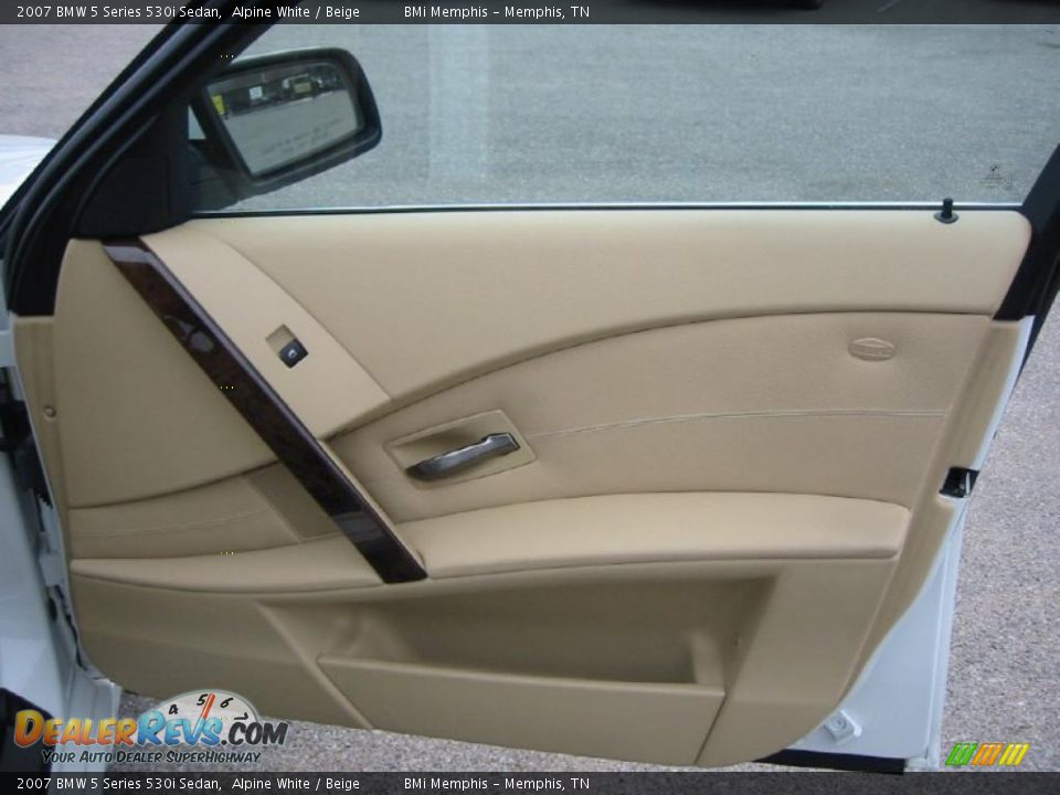 2007 BMW 5 Series 530i Sedan Alpine White / Beige Photo #19